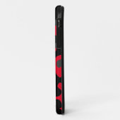 赤く黒い軍のカムフラージュの質感 Case-Mate iPhoneケース (裏面/左)