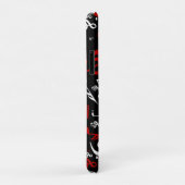 赤く黒い音符のスカル Case-Mate iPhoneケース (裏面/右)