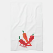 赤く!!!チリペッパー キッチンタオル (縦)