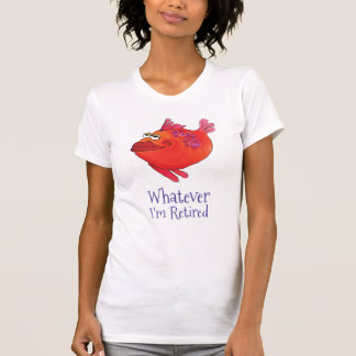 赤く、ピンクどんな退職したでお洒落な魚の芸術 Tシャツ