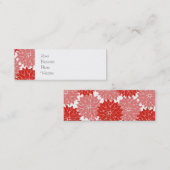 赤く、ピンクの花は花柄活気付きます スキニー名刺 (正面/裏面)