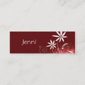 赤く、ピンク白い花 スキニー名刺 (裏面)