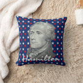 赤く、白いおよびブルースターのアレクサンダー・ハミルトン クッション (ブランケット)