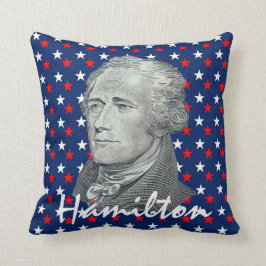 赤く、白いおよびブルースターのアレクサンダー・ハミルトン クッション