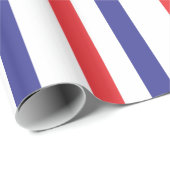 赤く、白いおよび青い縞の包装紙 ラッピングペーパー (ロールコーナー)