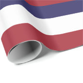 赤く、白いおよび青い縞 ラッピングペーパー (ロールコーナー)