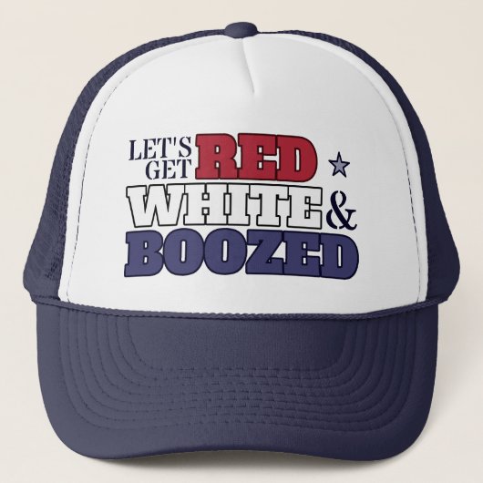 赤く、白い及び大酒を飲んだ帽子は得よう キャップ (正面)