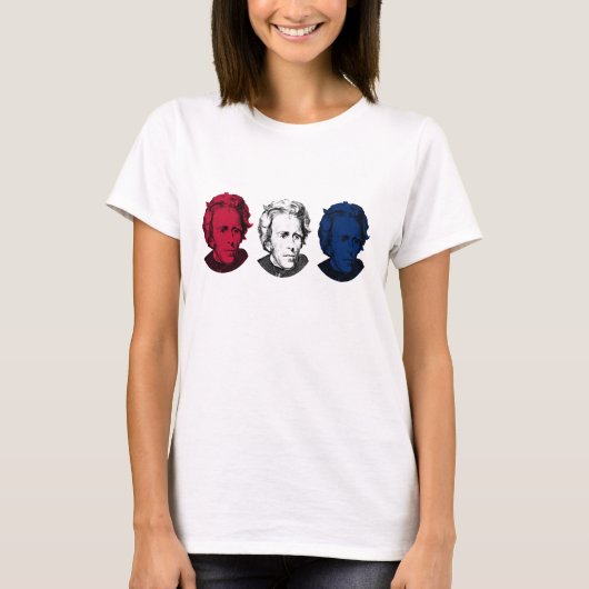 赤く、白い、および青 -- アンドリュー・ジャクソン Tシャツ (正面)