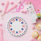 赤く、白い、ブルースター7"紙皿 ペーパープレート (パーティー)