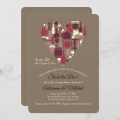 赤く、白およびRoséの招待状 招待状 (正面/裏面)