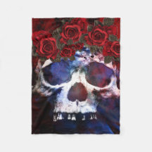 赤く、白く、および青のスカル