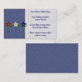 赤く、白く、および青の花 名刺 (正面/裏面)