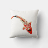 赤く、白く、および黒いコイの魚 クッション (裏面)