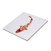 赤く、白く、および黒いコイの魚 タイル (側面)