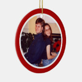 赤く、白両面 セラミックオーナメント (右)