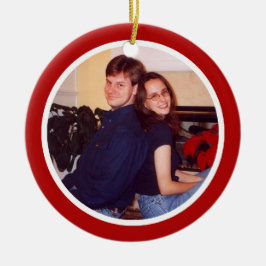 赤く、白両面 セラミックオーナメント