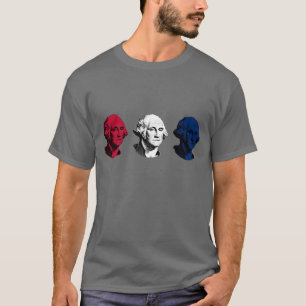 赤く、白人、および青のジョージ・ワシントン Tシャツ