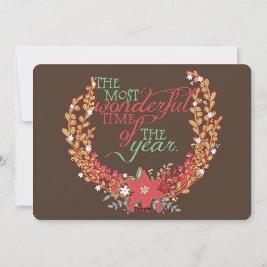 赤く、真新しいシカのクリスマスの休日の写真カード シーズンカード (裏面)