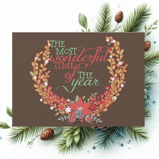 赤く、真新しいシカのクリスマスの休日の写真カード シーズンカード