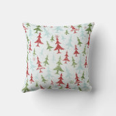 赤く、緑、青及びホワイトクリスマスの季節 クッション (裏面)