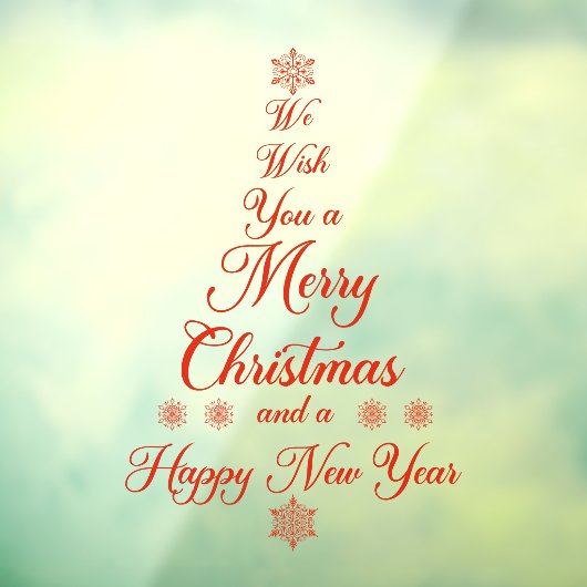 赤く、聖降誕祭のお祝いを申し上げます ウィンドウサイン (シート3)