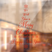 赤く、聖降誕祭のお祝いを申し上げます ウィンドウサイン (シート2)