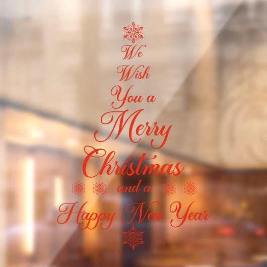 赤く、聖降誕祭のお祝いを申し上げます ウィンドウサイン (シート2)