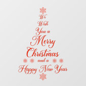 赤く、聖降誕祭のお祝いを申し上げます ウィンドウサイン (シート)