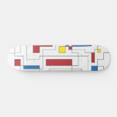 赤く、黄色の構成、及び青 スケートボード (横)