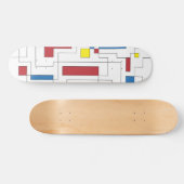 赤く、黄色の構成、及び青 スケートボード (横)