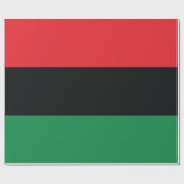 赤く、黒いおよび緑の旗 ラッピングペーパー (フラット)