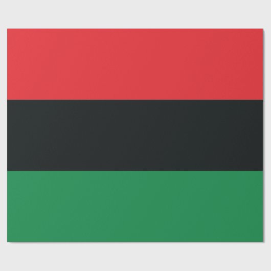 赤く、黒いおよび緑の旗 ラッピングペーパー (フラット)