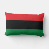 赤く、黒いおよび緑の旗 ランバークッション (裏面)