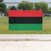 赤く、黒いおよび緑の旗 横断幕 (インサイチュ)