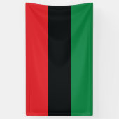 赤く、黒いおよび緑の旗 横断幕 (縦)