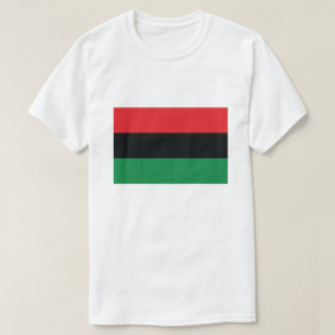 赤く、黒いおよび緑の旗 Tシャツ