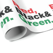 赤く、黒い及び緑 ラッピングペーパー (ロールコーナー)