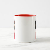 赤こけし日本の人形 ツートーンマグカップ (中央)