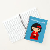 赤こけし日本の人形 ノートブック (内部)