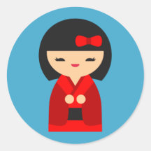 赤こけし日本の人形