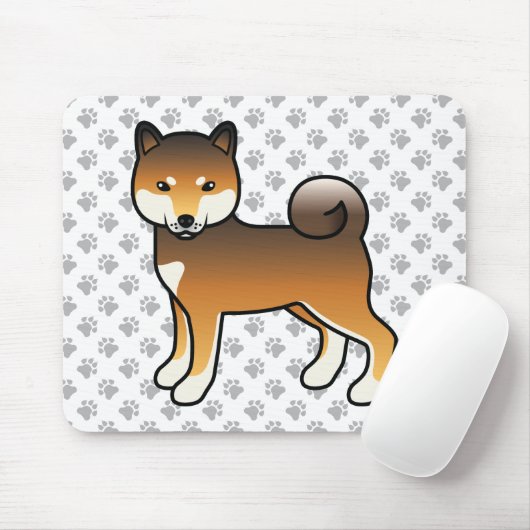 赤ごまの柴犬漫画の犬と前足 マウスパッド (マウス)