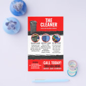 赤ごみ缶清掃サービス チラシ (シングル)