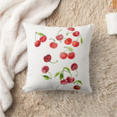 赤さくらんぼさくらんぼの水色 クッション (ブランケット)