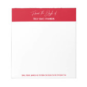 赤さくらんぼの机からの手書き ノートパッド (正面)