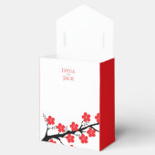 赤さくらんぼの花をテーマにした結婚式の引き出物ボックス フェイバーボックス (オープン)