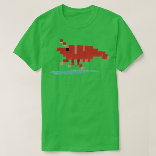 赤さくらんぼエビ Tシャツ (デザイン正面)
