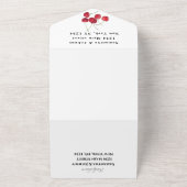 赤さくらんぼエレガントフ素朴結婚ルーツ オールインワン招待状 (外側)