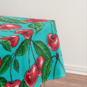 赤さくらんぼオンターコイズ テーブルクロス (インサイチュ)