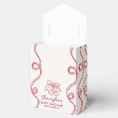赤さくらんぼカップケーキピンクガールベビーシャワー フェイバーボックス (オープン)
