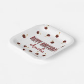 赤さくらんぼパーソナライズされたパーティー ペーパープレート (傾斜あり)